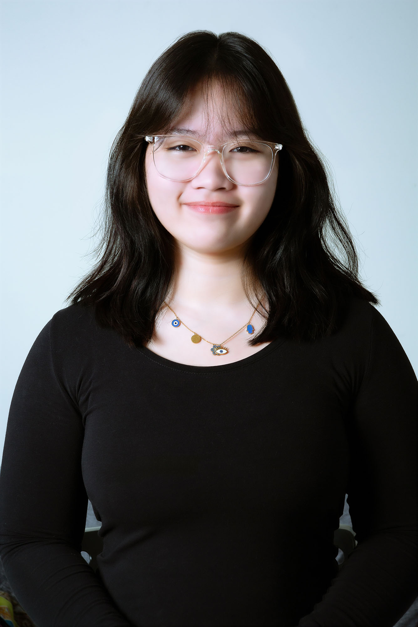 Clean studio ID portrait